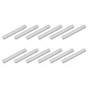 12個M6 x 50mm 304ステンレス鋼ダボピン、円柱形棚サポートペグピン平行ピンファスナー、機械製造、産業、家具取り付け用、シルバー