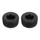 2個のメススレッドソケットパイププラグ、N P T 1-1/4