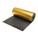 X AUTOHAUX 590mil 15mm 8.1sqft カーサウンドデッドナーマット アルミ箔ヒートシールド素材 セルフアドヒーシブ フード ボート エンジンカバー用 150x50cm 金色(2)