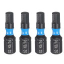 4個 H3/16 SAE 六角ドライバービット 1/4" 六角シャンク 25mm/1" 長さ 磁気六角ヘッド ビット S2 スチール ドライバービット 産業用電動ドリルビット