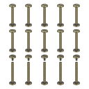 30パック真鍮シカゴスクリュー 30x10mmフラットヘッドスクリューバックバインディングポストネイルスタッドリベット DIYレザークラフトベルトストラップ用 ...
