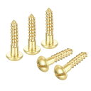 木ねじ M2.5 x 12mm スロットド ラウンドヘッド 真鍮 セルフタッピング スクリュー 30 個