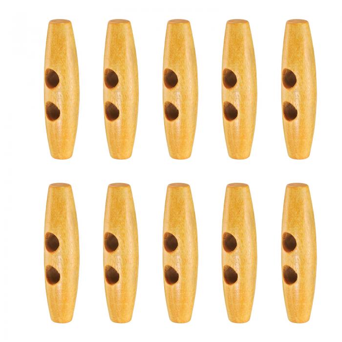 10個の木製トグルボタン55mm / 2.2