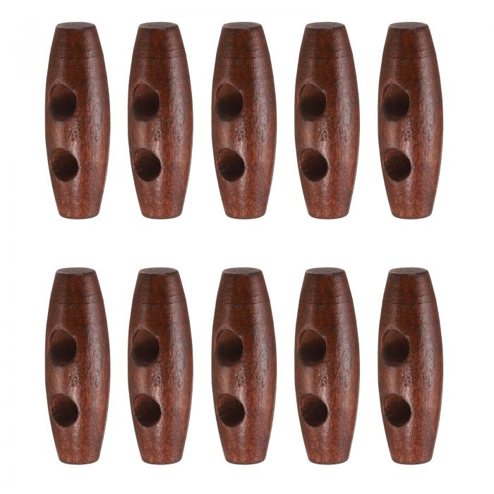 10個の木製トグルボタン35mm / 1.4