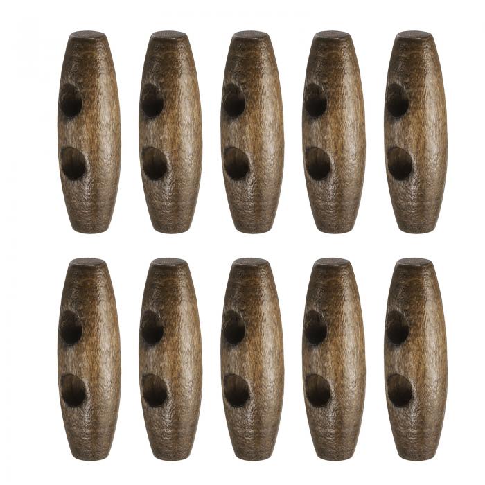 10個の木製トグルボタン35mm / 1.4