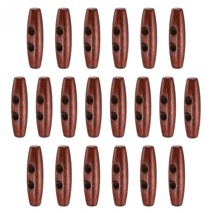 20個の木製トグルボタン45mm / 1.8