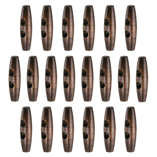 20個の木製トグルボタン45mm / 1.8"ウッドオリーブ製ボタン2穴ウッドホーンオーバルボタンコートセーター衣類DIYクラフト用のボタン、ダークブ ラウン 20個の木製トグルボタン45mm / 1.8"ウッドオリーブ製ボタン2穴ウッドホーンオーバルボタンコートセーター衣類DIYクラフト用のボタン、ダークブ ラウン