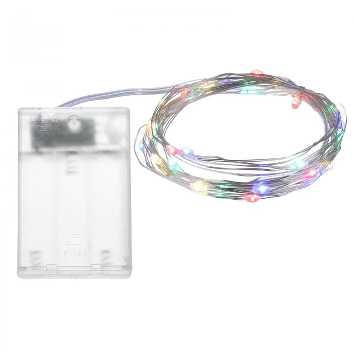 LEDフェアリーライト電池式30 LED 10フィートマルチカラーライトミニ防水銅線ピカピカバルクライトDIYホームウェディングクリスマスパーティー装飾(4)