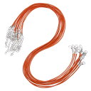 10個20インチワックスネックレスコード、クラ スプ付きのバルクネックレスストリング2mmワックスレザーコードロープ、宝石メイキングDIYブレスレットペンダント...