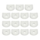 30個のプラスチック製丸洗浄機、6mm x 22mm x 3 m m 白色PE凹型ワッシャースペーサーハードウェアマシンファスナー、丸管固定用