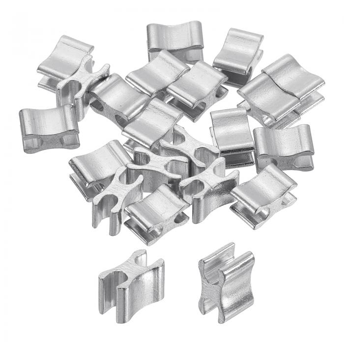 40個 ジッパースライダーリテーナー #10トップストッパークローズドエンドジッパースライダー コート ジャケット バッグ DIY裁縫用交換品 シルバートーン