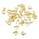 80個 ジッパースライダーリテーナー #5 U字型トップストッパークローズドエンドジッパースライダー バッグ コート ジャケット DIY裁縫交換用 ライト金色