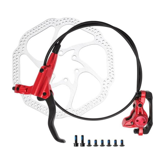 BULLSPANN 1セット 自転車ディスクブレーキキット フロント左ブレーキレバー 160 mmローター 自転車ディスクブレーキキャリパー 850 mmブレーキワイヤー ロードバイク MTB用 レッド BULLSPANN 1セット 自転車ディスクブレーキキット フロント左ブレーキレバー 160 mmローター 自転車ディスクブレーキキャリパー 850 mmブレーキワイヤー ロードバイク MTB用 レッド