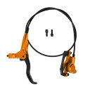 BULLSPANN 1セット 自転車ブレーキアクセサリー アルミニウム合金 ブレーキハンドルバー フロント右ブレーキレバーと850 mmブレーキワイヤー ロードバイク MTB用 オレンジ(4)