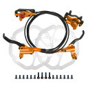 BULLSPANN 1セット 自転車ディスクブレーキキット フロント左リア右ブレーキレバー 160 mmローター 自転車ディスクブレーキキャリパー 850 mm...