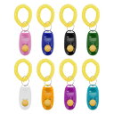 CAPASTEC クリッカートレーニング 犬用 静音設計 ABS+ステンレススチール+EVAリストバンド 犬のため 軽量 耐久性 舐め防止 トレーニングツール ...
