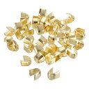 40個 ジッパースライダーリテーナー #10 U字型トップストッパークローズドエンドジッパースライダー バッグ コート ジャケット DIY裁縫交換用 ライト金色