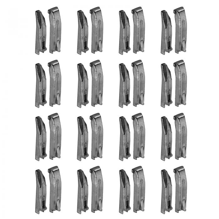 16個 ダブルオープンジッパー修理ラッチキット #3銅製インサートピンジッパーストッパー バッグ コート ジャケット ジッパー修理交換用 黒