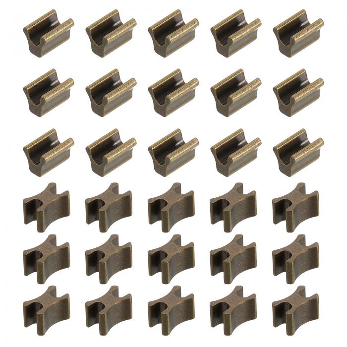 30セット ジッパースライダーリテーナーキット #8銅製トップ&ボトムストッパークローズドエンドジッパースライダー バッグコートジャケットジッパー修理交換用 ブ...
