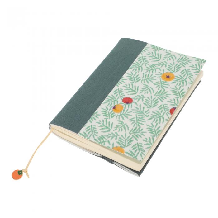 CAPASTEC ブックカバー A5 本 ブック カバー 調整可能 図書を守る 耐久性 中国風 読者 本愛好家 読書用 1個入り 緑 柿の葉