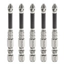 5個のプラスねじ回しビット PH2 ギザギザ先端 1/4" 六角シャンク 2.6インチ(65mm)長 インパクト磁気付きアンチスリップクロスねじ回しドライバー 産業用パワードリルビット ファスニングねじを取り外すための