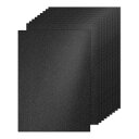 PATIKIL 10シートのブ ラッ クグリッターカードストックペーパー A4 250gsmスクエアプレミアムスパークリーペーパークラフトカードストックペーパー...