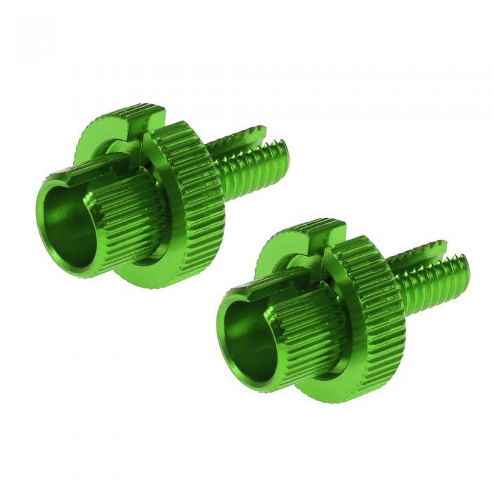 A ABSOPRO オートバイブレーキレバーバレーアジャスタースクリューM8オートバイブレーキ調整スクリューグリーン2個(2)