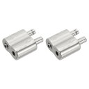 PATIKIL 22x19x12mm ワイヤーロープクリップ、2個 ジンク合ゴー ルデン ワイヤーケーブルクランプ 1.5-2mm ワイヤー用調整可能なワイヤーコネクタ ワイヤー錠ロープフィッティング ハンギングワイヤー用、ニッケルカラー