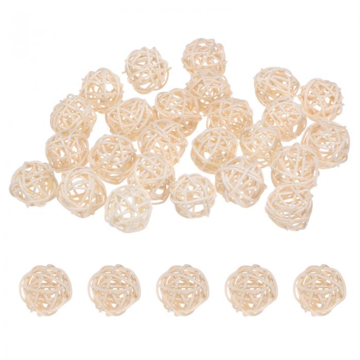 M METERXITY 25パック ウィッカーラタンボール 30mm/1.2