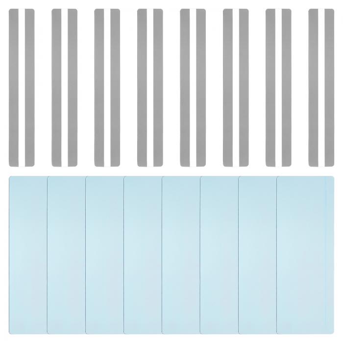 PATIKIL 16個 ガイド付きリーディングハイライトストリップ 2サイズ カラーオーバーレイハイライトブッ..
