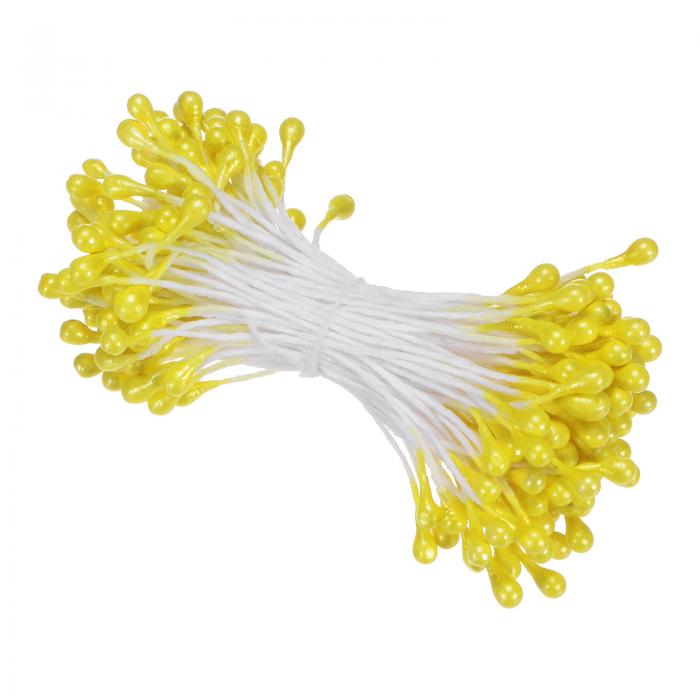 M METERXITY 150個入りの人工花ステーメンキット 3 mmミニダブルヘッド花ステーメンピスティル 花作り ..