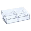 PATIKIL 名刺入れ プラスチック 6スロット デスクトップ名カードの表示 オフィスデスク用 クリア