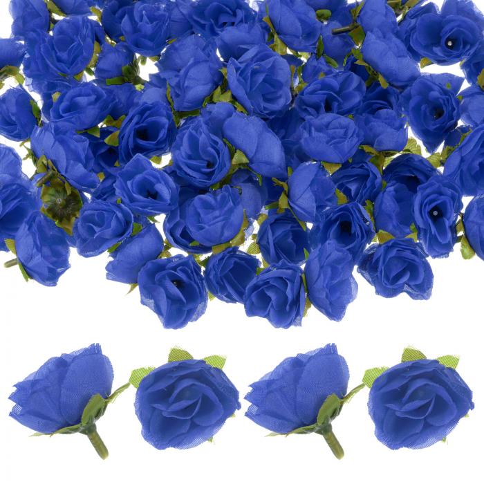 M METERXITY 50個入り 人工バラ 花 頭 1.2" 小さなシルク製 偽 バラ 花 頭 ウェディング/ブーケ/パーテ..