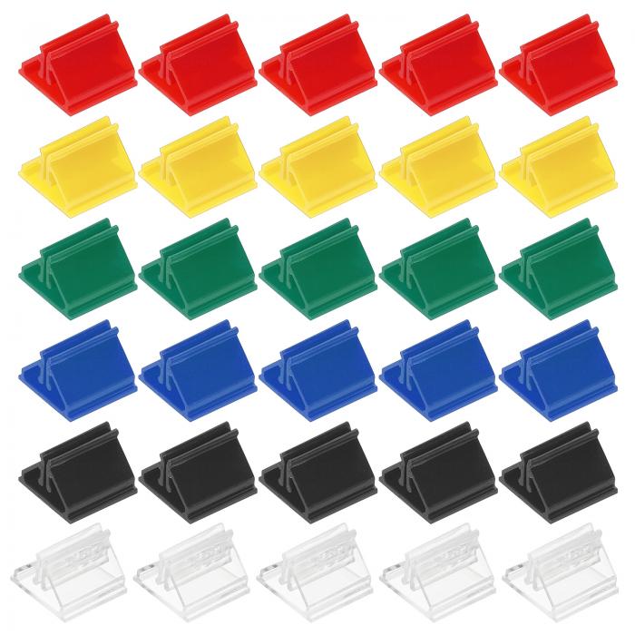 PATIKIL 0.75"プラスチックカードスタンド 60個 プレイスカードホルダー 三角形デザイン モダンなテー..