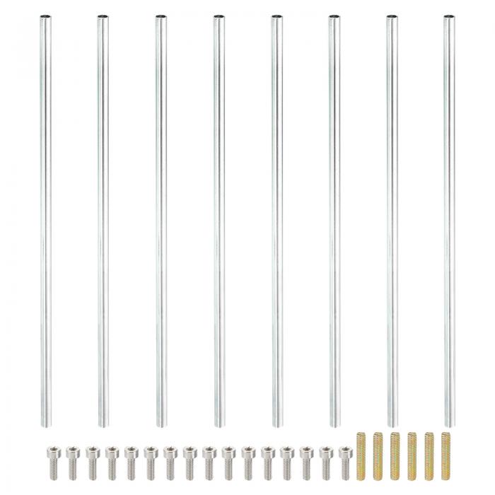 PATIKIL 180mm（7.1"）ラウンドカップリングナットキット M4スレッドコネクターバーハードウェア 完全..