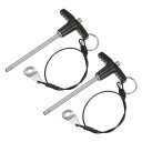 M METERXITY 2個入りTハンドルロックピン 3/16インチ(5mm)直径。2-3/4インチ(70mm)使用長プッシュボタンクイ ックリリースロックピン...