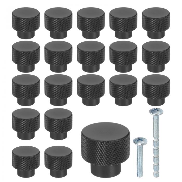 PATIKIL 1.1インチ直径 キャビネットノブ 20個 ニューラルド ドロワーラウンドプルハンドル ソリッドハ..