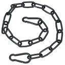 PATIKIL 5/32 x 20" フィットネスチェーン ポーチハンギングスイングチェアチェーン ヘビーデューティーフィットネスエクステンションハンモックハードウェアキット ゲートリンクチェーンロック パンチングバッグ アウトドアフェンス用 黒