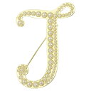 PATIKIL レターブローチピン パールイニシャルアルファベットJレターラ ペルバッジピン 女性用メンズガールワイフスーツクローズドレスブーケコートハットバッ...