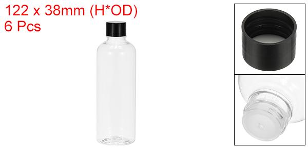 PATIKIL スクリューキャップ付きのトラベルボトル、6個入り3.4オンス（100ml）のリーク防止再充填可能な空のディスペンサーコンテナー、シャンプー、トイレタリー、ローション、クリーム用のPPスクリューリッド付きの絞るボトル、クリア 2