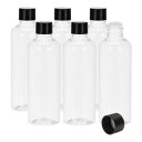 PATIKIL スクリューキャップ付きのトラベルボトル、6個入り3.4オンス(100ml)のリーク防止再充填可能な空のディスペンサーコンテナー、シャンプー、トイレタリー、ローション、クリーム用のPPスクリューリッド付きの絞るボトル、クリア
