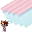M METERXITY 20シートの花束用ラッピングペーパー 23インチの両面スカイブルー&パステルピンクBO PP防水フラワーラッピングペーパー花包装DIYウ...