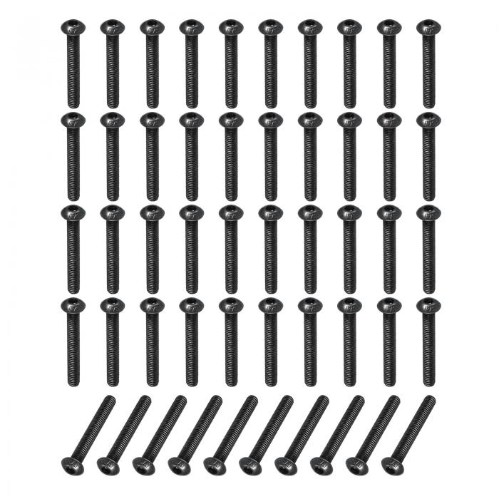 PATIKIL M4-0.7x32mm ボタンヘッドソケットキャップボルトねじ 50個 10.9 グレード合金鋼ヘックスソケ..