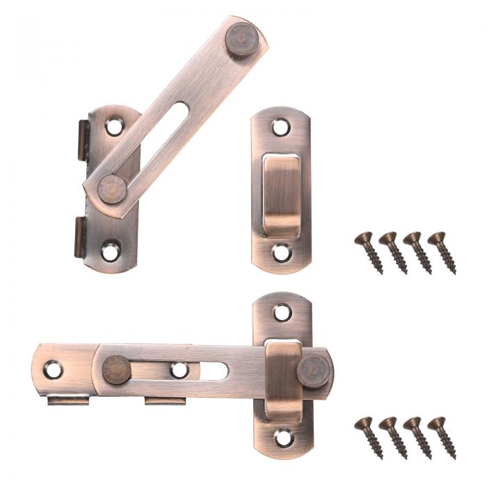 M METERXITY フリップラッチゲートラッチ 2パック 2.76" ステンレススチールゲートラッチ ネジ付き 安..