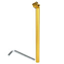 Motoforti ユニバーサルバイクシートポストバイクサドルポストシートチューブ31.6x500mmエクストラロングアジャスタブルアングルアルミニに対応ウム合金ゴールドトーン1セット
