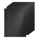 PATIKIL 10シートのブ ラッ クグリッターカードストックペーパー 8.5 x 11インチ 250gsmスクエアプレミアムスパークリーペーパークラフトカー...