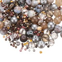PATIKIL 2-8mm アソーテッドガラス樹脂ビーズ クラック入り砂利丸ビーズ小さなヨーロピアンスペーサーシードビーズ混合バルク 宝石メイキングDIYブレス...