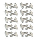PATIKIL M6 x 16 mm スレッド T-スロットボルト、20個 ドロップインボルト 槌ヘッド Tボルト 標準 8 mm スライディングスクリュースタッド 30シリーズアルミニウム押出プロファイル用、シルバー(4)