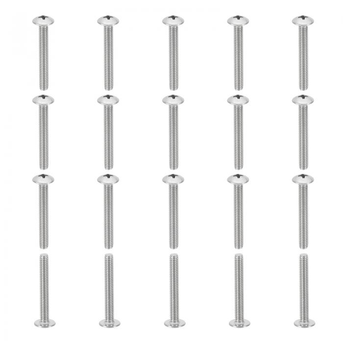 PATIKIL 8#-32x1-1/4" 十字穴 トラスヘッド ボルト スクリュー 20個 UNC 十字穴304 ステンレス スチール ボルト 粗い スレッド フル スレッド ファスナー ハードウェア マシン スクリュー シーリング ファン ブレード 用