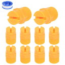M METERXITY 10個入りPPフラットファンスプレータイプ 1/2NPTメススレッド65度3.6mmオリフィス径。冷却/散水/清掃/ガーデン/産業用 た...